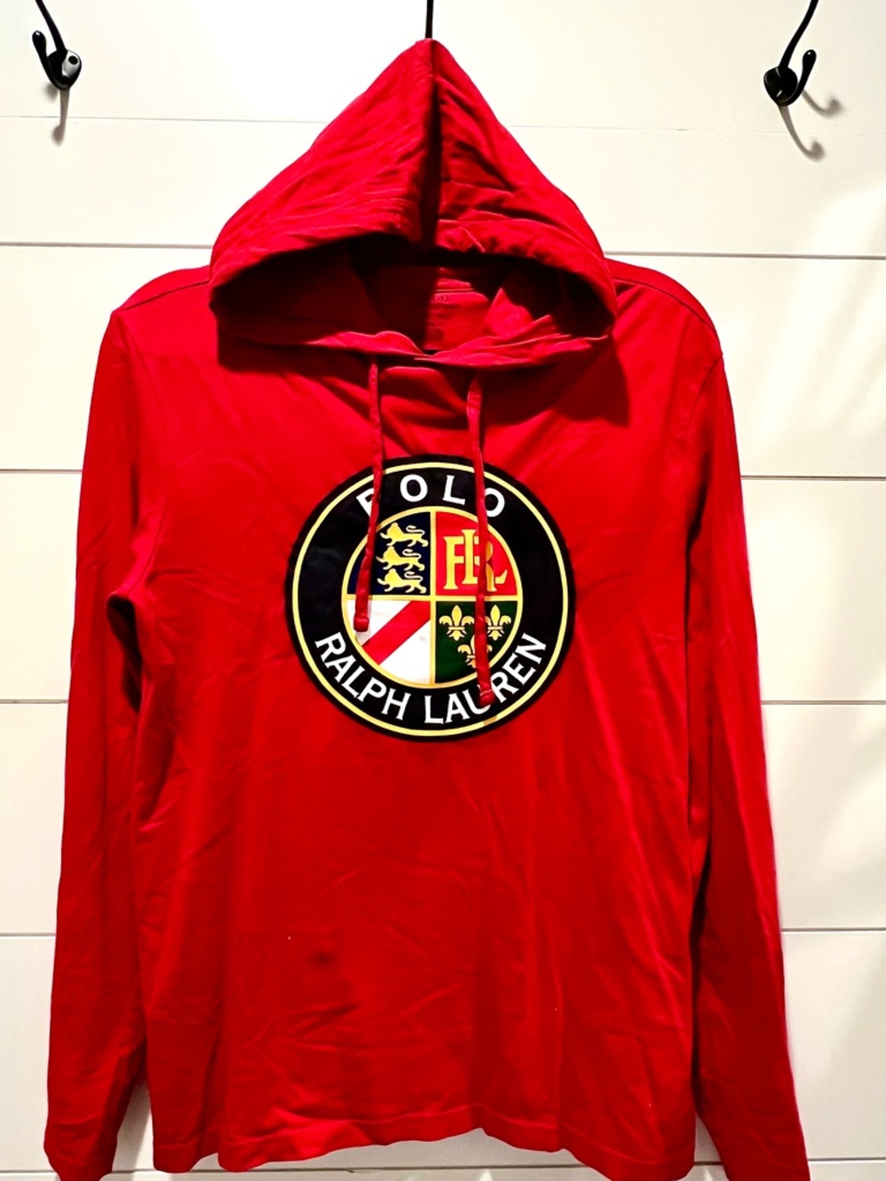 Polo Ralph Lauren Red Crest Logo Hooded Pullover